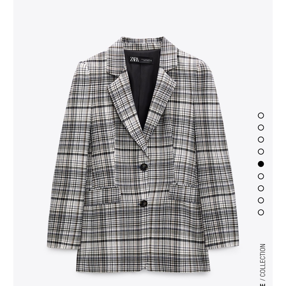 ZARA Tailored Plaid Blazer NWT sz XS